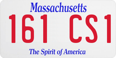 MA license plate 161CS1