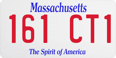 MA license plate 161CT1