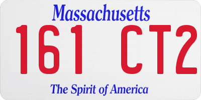 MA license plate 161CT2