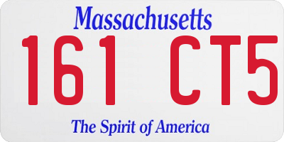 MA license plate 161CT5