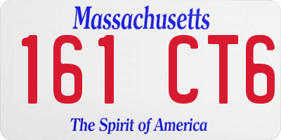 MA license plate 161CT6