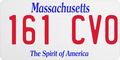 MA license plate 161CV0