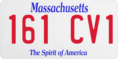 MA license plate 161CV1