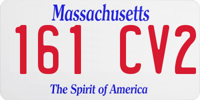 MA license plate 161CV2