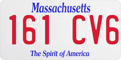 MA license plate 161CV6