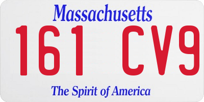 MA license plate 161CV9