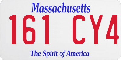 MA license plate 161CY4