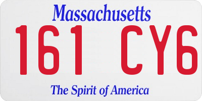 MA license plate 161CY6