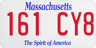 MA license plate 161CY8