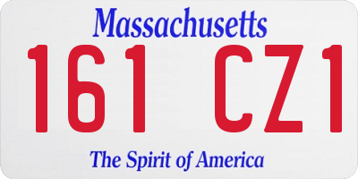 MA license plate 161CZ1