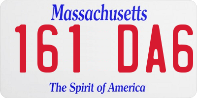 MA license plate 161DA6