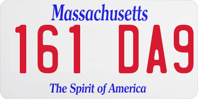 MA license plate 161DA9