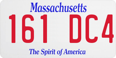 MA license plate 161DC4