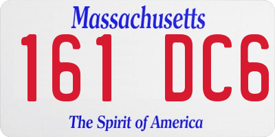 MA license plate 161DC6
