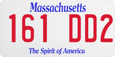 MA license plate 161DD2