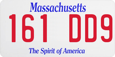 MA license plate 161DD9