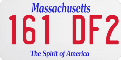 MA license plate 161DF2