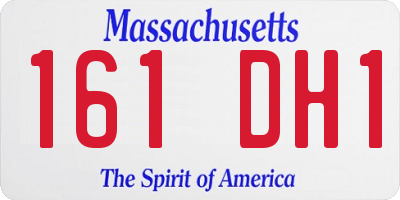 MA license plate 161DH1