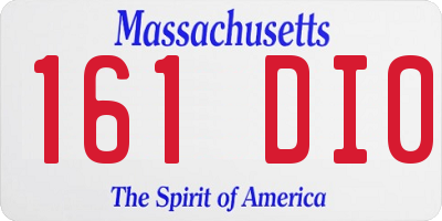 MA license plate 161DI0
