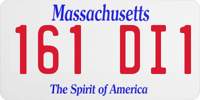 MA license plate 161DI1