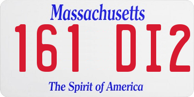 MA license plate 161DI2