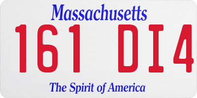MA license plate 161DI4