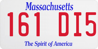 MA license plate 161DI5