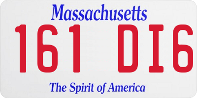 MA license plate 161DI6