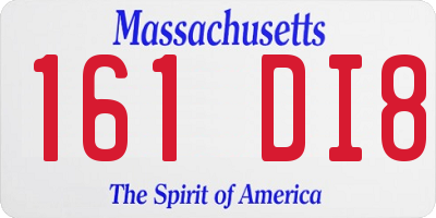 MA license plate 161DI8