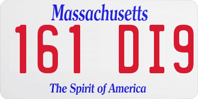 MA license plate 161DI9