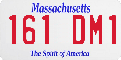 MA license plate 161DM1