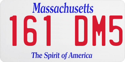 MA license plate 161DM5