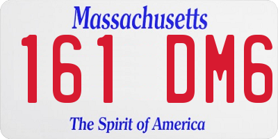 MA license plate 161DM6