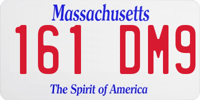 MA license plate 161DM9