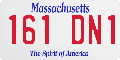 MA license plate 161DN1