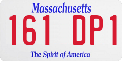 MA license plate 161DP1