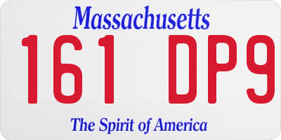 MA license plate 161DP9