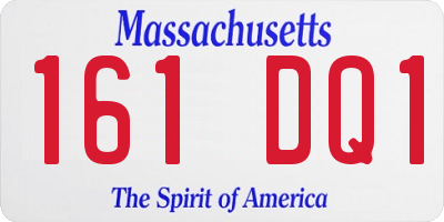 MA license plate 161DQ1