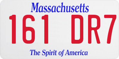 MA license plate 161DR7
