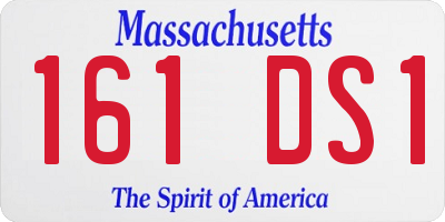MA license plate 161DS1