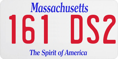 MA license plate 161DS2
