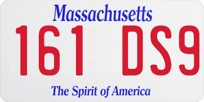 MA license plate 161DS9