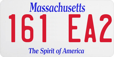 MA license plate 161EA2