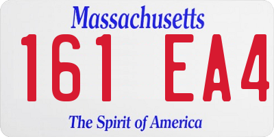 MA license plate 161EA4