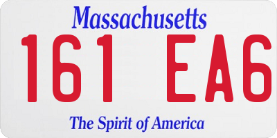 MA license plate 161EA6
