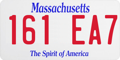 MA license plate 161EA7