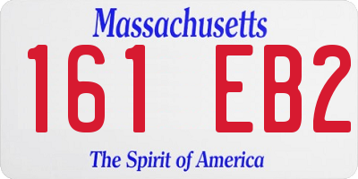 MA license plate 161EB2