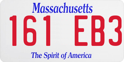MA license plate 161EB3