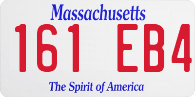 MA license plate 161EB4
