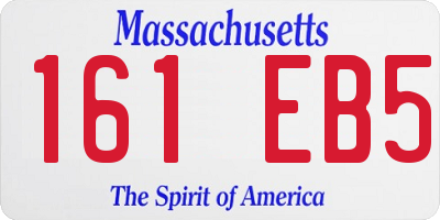 MA license plate 161EB5